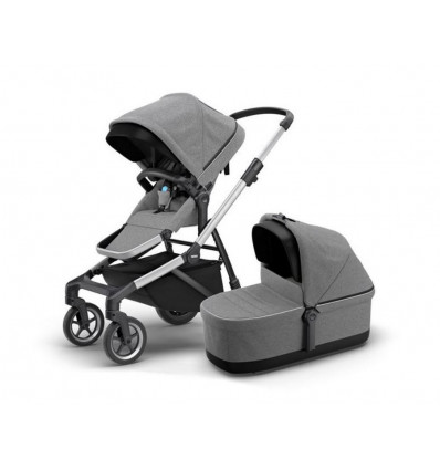 SLEEK GREY MELANGE INCL BASSINET 25