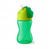 BEKER MET RIETJE 300ML BOY GROEN 24