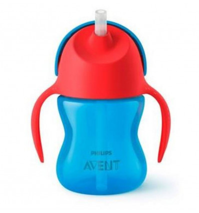 BEKER MET RIETJE 200ML BOY BLAUW 24