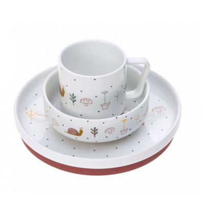 DISH SET PORC/SILI GARD EXPL SNAIL 25