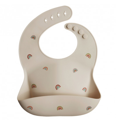 SILICONE BIB PATTERN RAINBOW 24