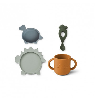 VIVI SILICONE SET DINO BLUE MULTI MIX 22