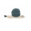 KNIT TOY RATTLE SNAIL BLUE 24