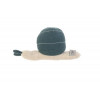 KNIT TOY RATTLE SNAIL BLUE 24