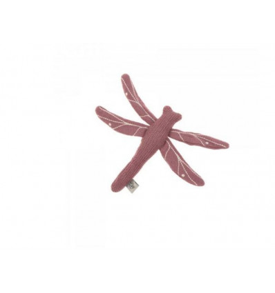 KNIT TOY RATTLE/CRACK DRAGONFLY RED 231