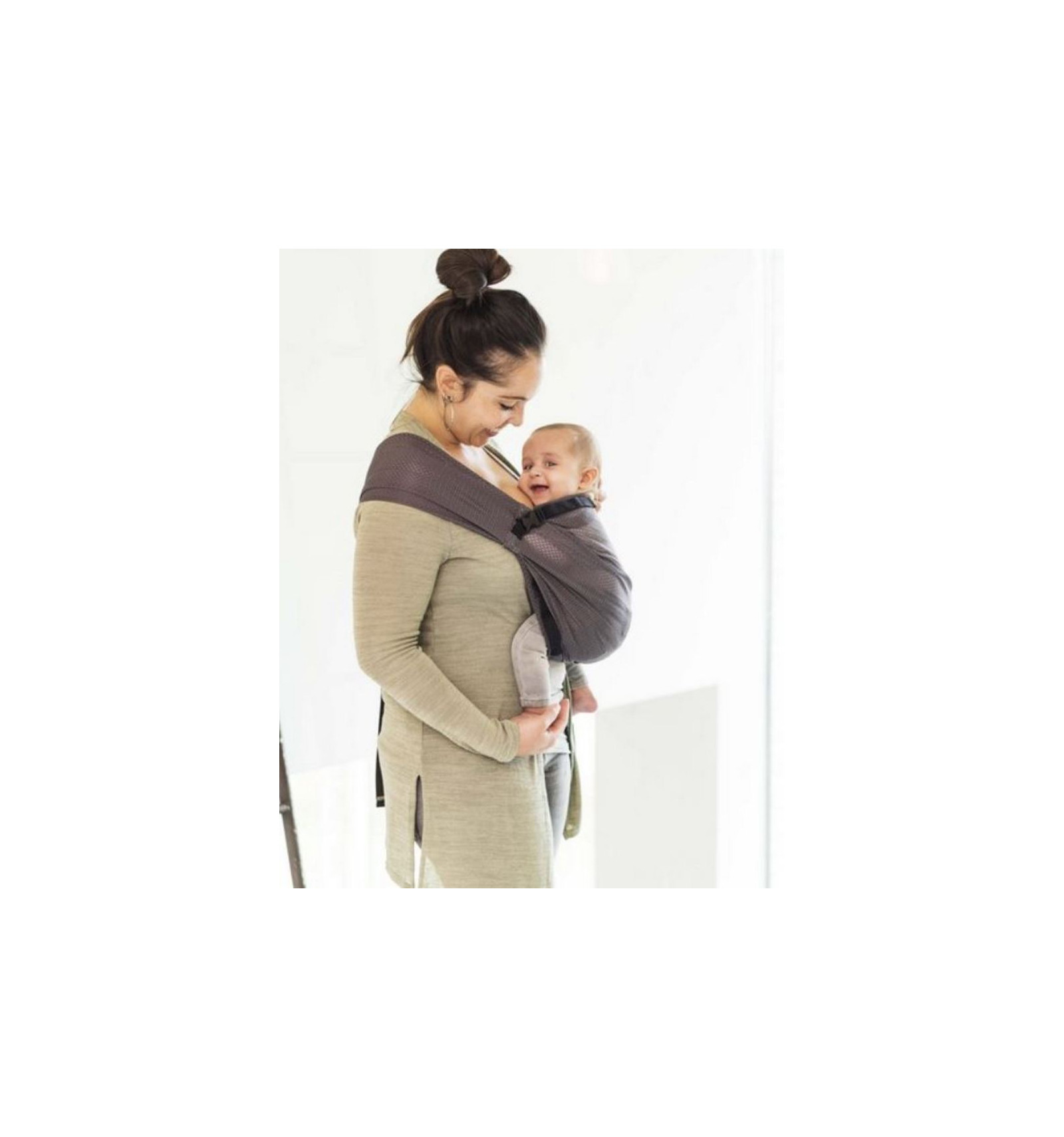 Porte Bebe Ventral Mini Sling Grey 21 Baby Plus Vanderstraeten