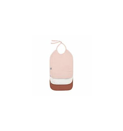 MUSLIN/TERRY M BIB PINK/MILKY/RUST 24