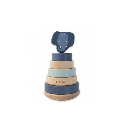 WOODEN STACKING TOY MRS. ELEPHANT 024