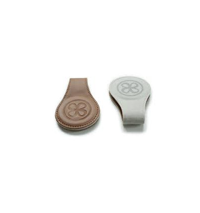 LEATHER CLIPS BROWN BROWN/GREY 24