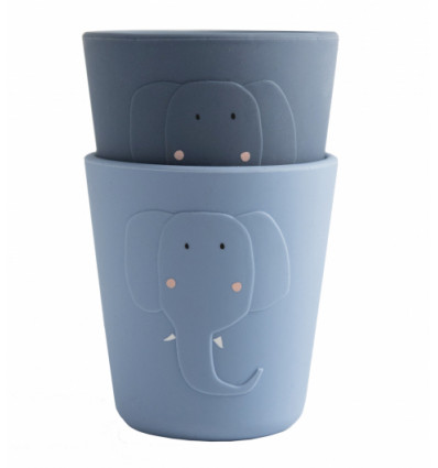 SILICONE CUP 2-P MRS. ELEPHANT BLUE 231