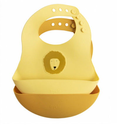 SILICONE BIB 2-PACK MR. LION YELLOW 024