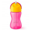 BEKER MET RIETJE 300ML GIRL ROZE 24
