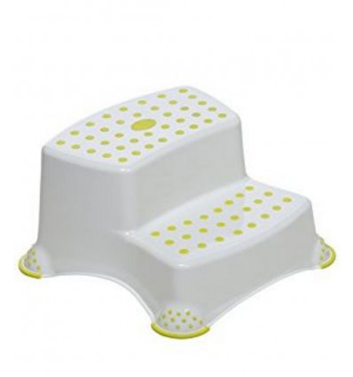 DOUBLE STEP STOOL WHITE AND LIME 21
