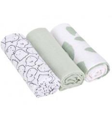 SPOOKIES OLIVE - 3 PCS 9 SWADDLE & BURP