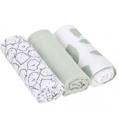 SWADDLE & BURP BLANKET 85X85CM LITTLE