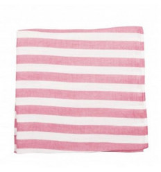 MUSLIN 120X120 PINK STRIPES 20