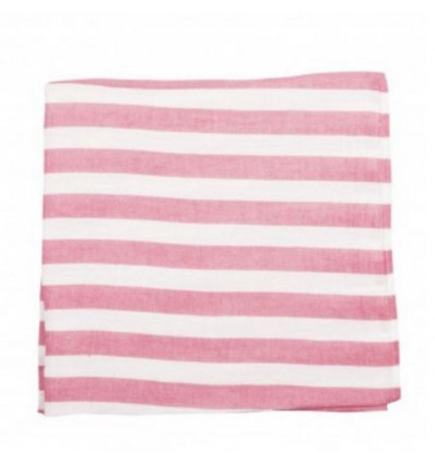 MUSLIN 120X120 PINK STRIPES 20