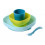 SET VAISSELLE SILICONE 4 PIECES BLUE 243