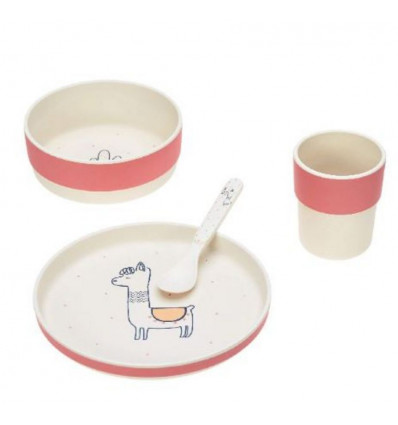 DISH GLAMA LAMA CORAL PLATE BOWL MUG 201