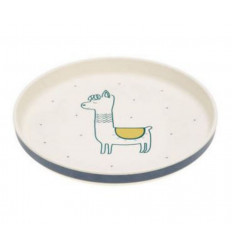 PLATE GLAMA LAMA BLUE 201