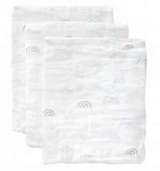WASH CLOTH SET 3PC RAINDROPS BLUE 21