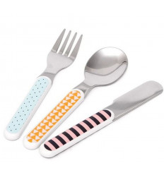 CUTLERY SET BEAR DROPS LIGHT BLUE 9