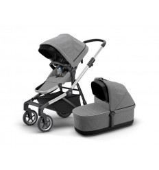 SLEEK GREY MELANGE INCL BASSINET 25