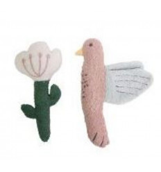 TERRY RATTLES 2 PCS BIRD/FLOWER 201