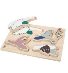 WOODEN CHUNKY PUZZLE SINGING BIRDS1+ 201