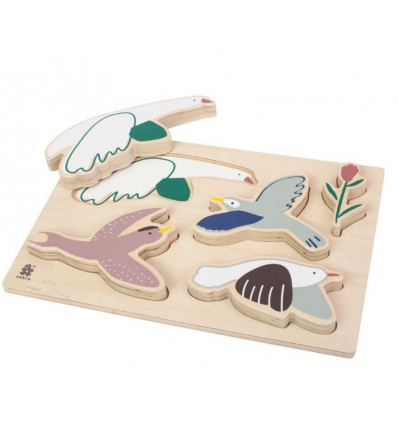 WOODEN CHUNKY PUZZLE SINGING BIRDS1+ 201