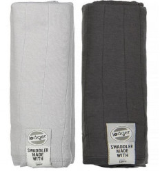 SWADDLER SOLID MIST/CARBON 120X120 20