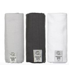 SWADDLER SOLID MIST/CARBON/WHIT 70X70 20