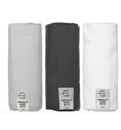 SWADDLER SOLID MIST/CARBON/WHIT 70X70 20