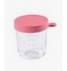 GLAZEN BEWAARPOTJE 250ML DONKER ROSE 243