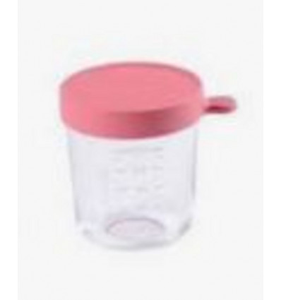 GLAZEN BEWAARPOTJE 250ML DONKER ROSE 243