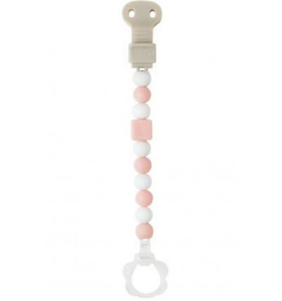 ATTACHE SUCETTE ROSE CLAIR-BLANC 241