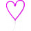NEON STIJL LAMP HART ROZE EU 8