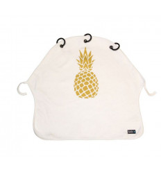PRAM CURTAIN PINEAPPLE WHITE/GOLD 22