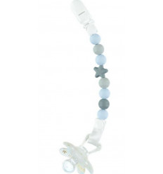 NIBBLING DUMMY CLIP COMET BABY BLUE/GREY