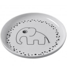 YUMMY PLATE HAPPY DOTS GREY 21