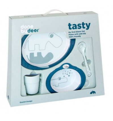 DINNER SET CONTOUR DARK BLUE 9