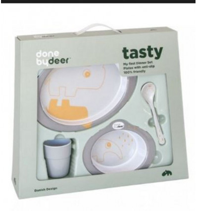 DINNER SET CONTOUR GREY/GOLD 201