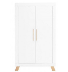 ARMOIRE 2-PORTES LISA BLANC/NATUREL 21