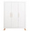 ARMOIRE 3-PORTE LISA BLANC/NATUREL 23