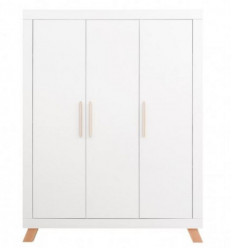 ARMOIRE 3-PORTE LISA BLANC/NATUREL 23