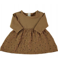 NISEKO PRINTED DRESS 8 14CAMEL
