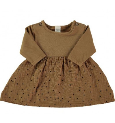 NISEKO PRINTED DRESS 8 14CAMEL