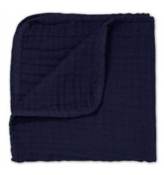 BLANKET MUSLIN GOTS NAVY 100X100 9