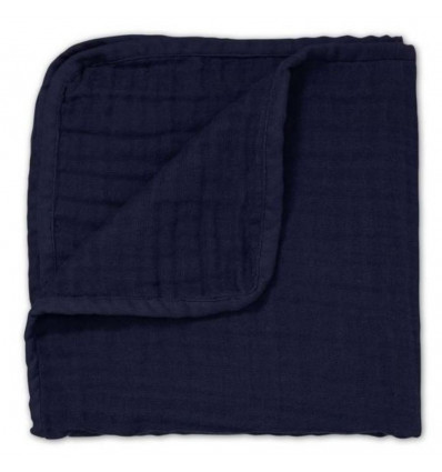 BLANKET MUSLIN GOTS NAVY 100X100 9