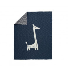 KNITTED BLANKET 80X100CM GIRAF INDIGO 21